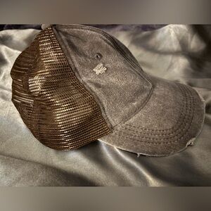 Brown and Gold Mesh Trucker Hat